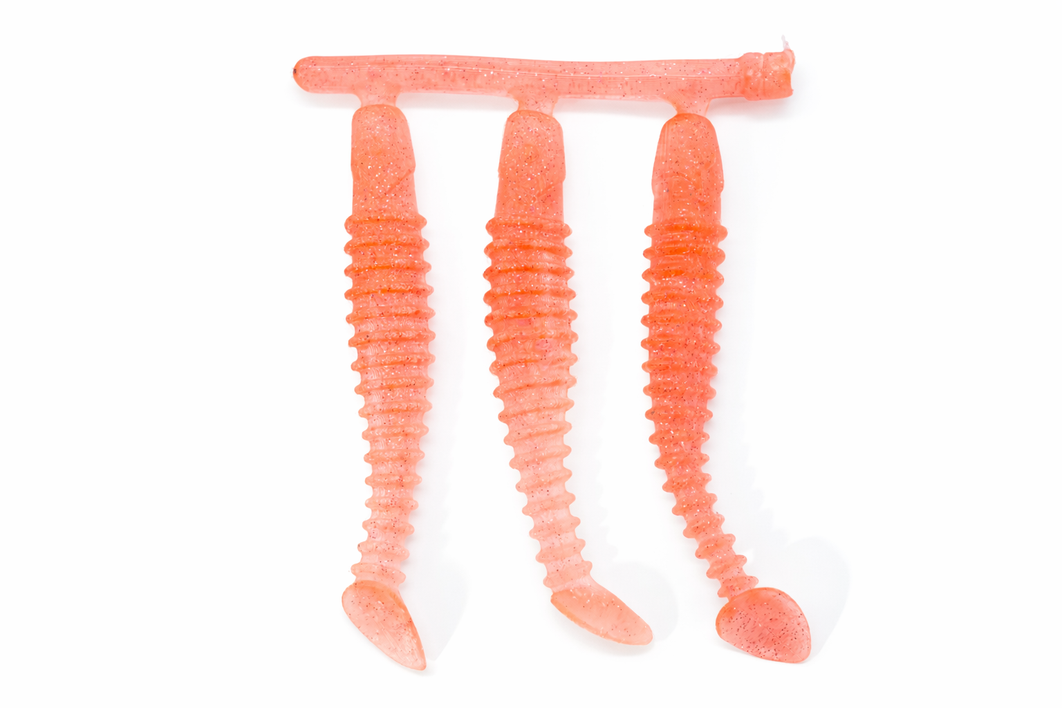 Ribbed Paddle Tail Swimbait-4inch(Three-hole)