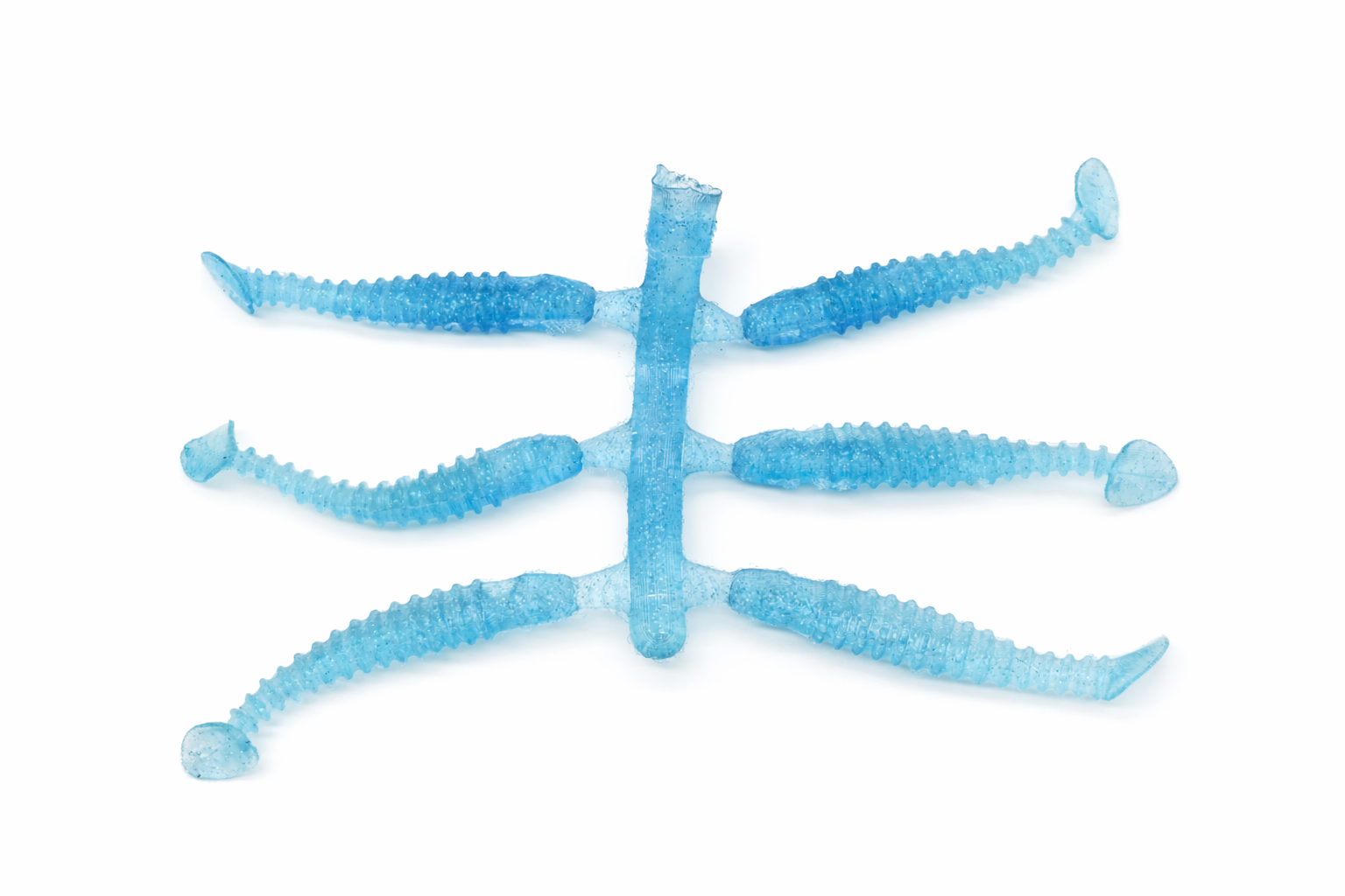 Ribbed Paddle Tail Swimbait-3inch(Six-hole)