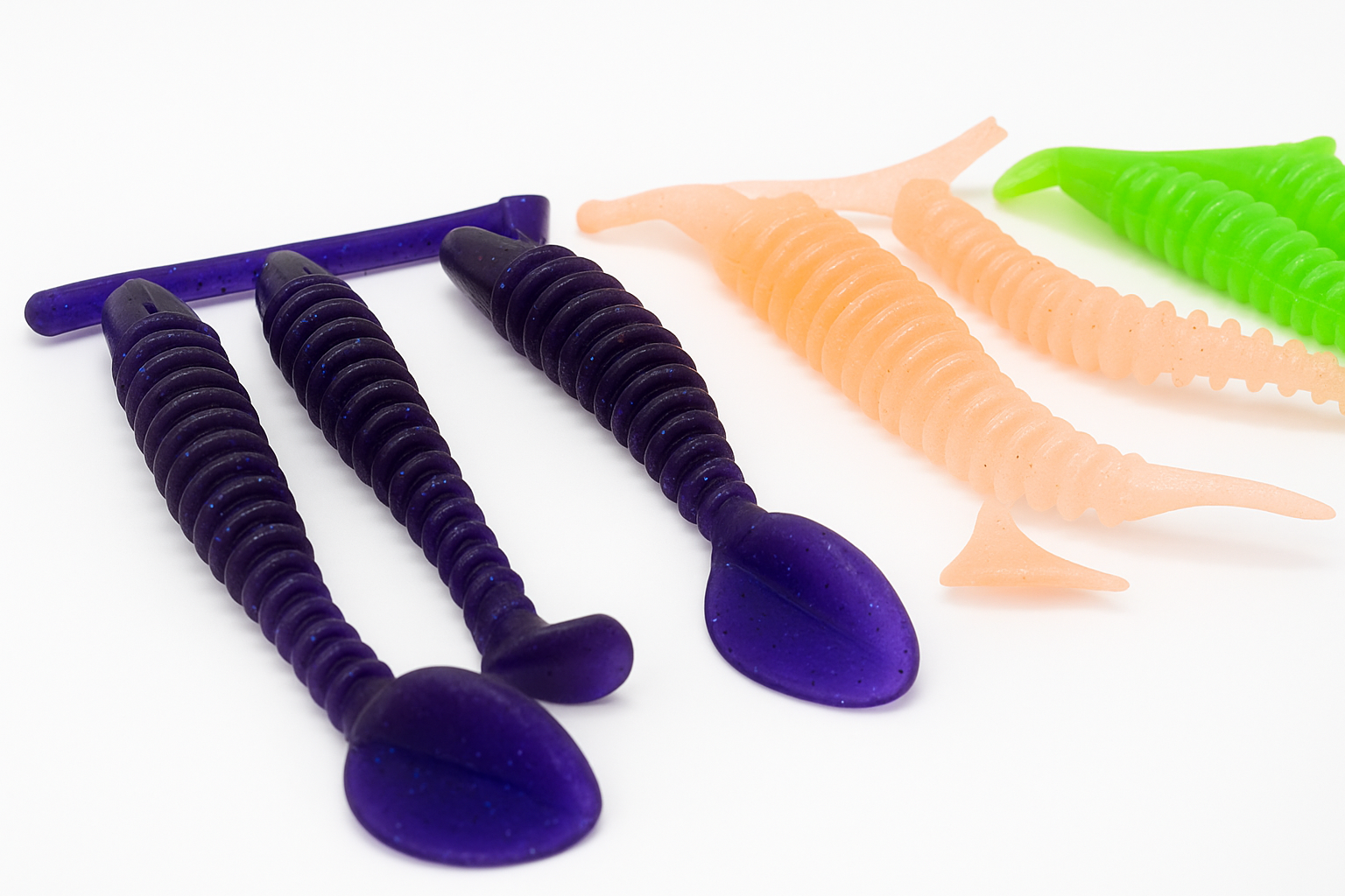 Ribbed Paddle Tail Swimbait-5inch(Three-hole) image 4